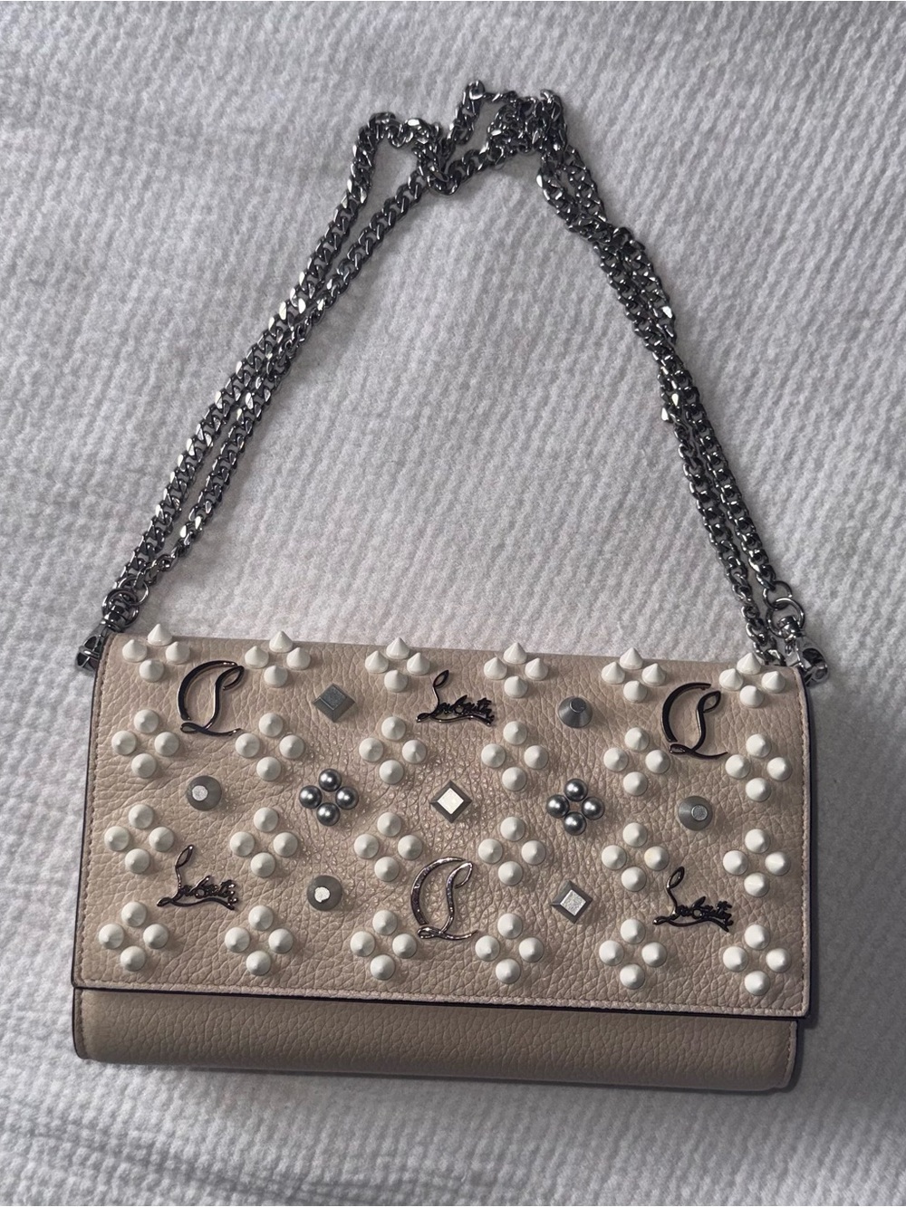 Christian Louboutin Paloma leche Leather Bag